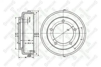 спирачен барабан STELLOX 6026-2511-SX