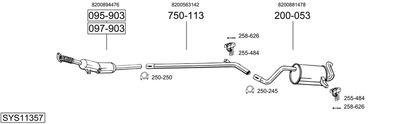 Układ wydechowy BOSAL SYS11357