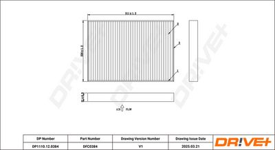 FILTRU AER HABITACLU DR!VE+ DP1110120384 1