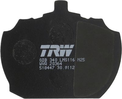 BREMSBELAGSATZ SCHEIBENBREMSE TRW GDB340 2