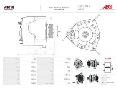 Dynamo AUTOSTARTER A9018 for HYUNDAI