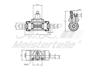 спирачно цилиндърче на колелото A.Z. Meisterteile AZMT-44-111-1129