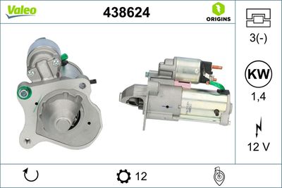 Startmotor VALEO 438624