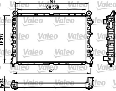 VALEO 731561 Радіатор охолодження двигуна для ALFA ROMEO (Альфа-ромео)