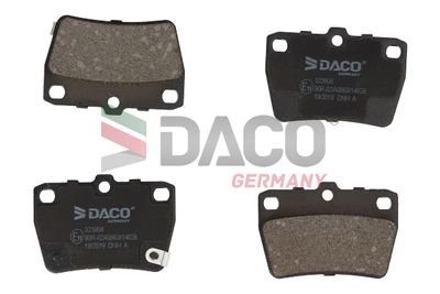 Комплект тормозных колодок, дисковый тормоз DACO Germany 323908 для CHERY TIGGO