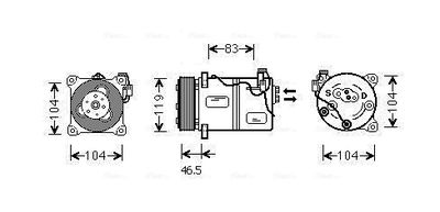 COMPRESOR CLIMATIZARE AVA QUALITY COOLING VOK059