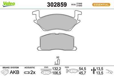 SET PLACUTE FRANA FRANA DISC VALEO 302859