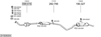 Układ wydechowy BOSAL SYS09304