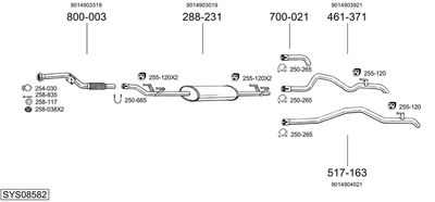 SISTEM DE ESAPAMENT BOSAL SYS08582