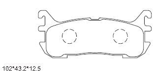 ASIMCO KD3713 Тормозные колодки и сигнализаторы  для MAZDA 323 F V (BA) 2.0 24V