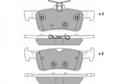 E.T.F. 12-1709 Тормозные колодки и сигнализаторы для FORD FIESTA VII (HJ, HF) 1.1 Ti-VCT