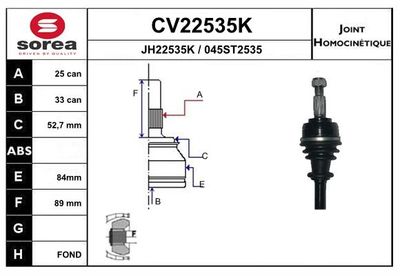 GELENKSATZ ANTRIEBSWELLE