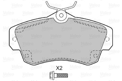 BREMSBELAGSATZ SCHEIBENBREMSE VALEO 598543 1