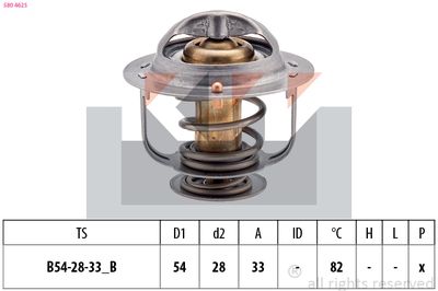 THERMOSTAT KüHLMITTEL KW 580462S