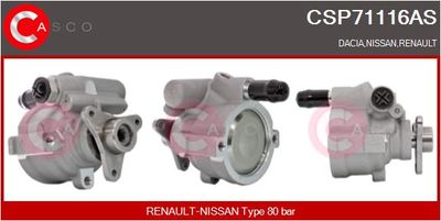 CASCO Hydraulikpumpe, Lenkung Brand New HQ (CSP71116AS)