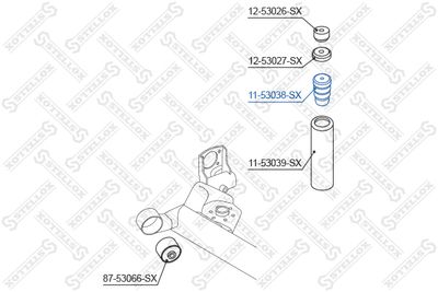 Буфер, амортизация STELLOX 11-53038-SX для KIA PICANTO