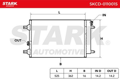 кондензатор, климатизация STARK SKCD-0110015
