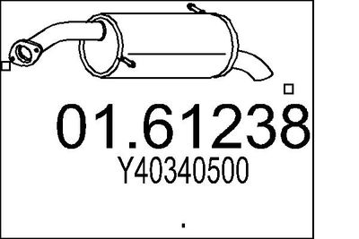 Глушитель выхлопных газов конечный MTS 01.61238 для MAZDA 2