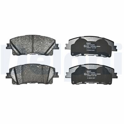 Remblokken set Voor (met een dempingskussen), past: MAZDA CX-60, CX-80 2.5H/3.3DH 03.22-