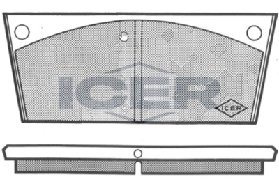 Комплект тормозных колодок, дисковый тормоз ICER 180019 для CITROËN ID