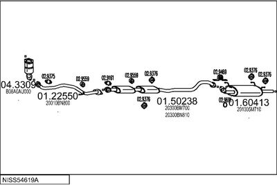 Układ wydechowy MTS NISS54619A017243