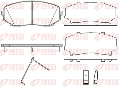 Комплект тормозных колодок, дисковый тормоз REMSA 1267.02 для MAZDA CX-7