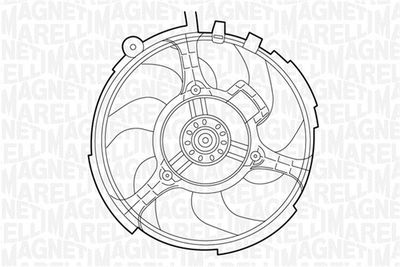 MAGNETI MARELLI 069422030010 Вентилятор системы охлаждения двигателя  для FIAT STILO (Фиат Стило)