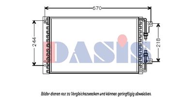 AKS DASIS 082026N Радиатор кондиционера  для FIAT CROMA (Фиат Крома)
