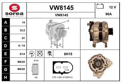 GENERATOR SNRA VW8145