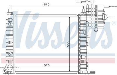 Радиатор, охлаждение двигателя NISSENS 62574 для MERCEDES-BENZ V-CLASS