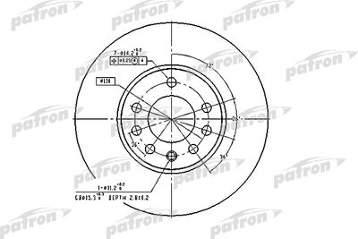 Тормозной диск PATRON PBD2778 для OPEL CALIBRA