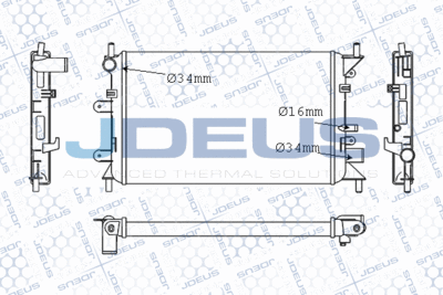 Радиатор, охлаждение двигателя JDEUS M-012055A для FORD ORION