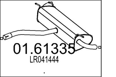 MTS 01.61335 Глушитель выхлопных газов  для LAND ROVER FREELANDER (Ленд ровер Фрееландер)