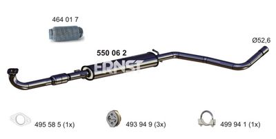 ERNST 550062 Глушитель выхлопных газов  для FIAT STILO (Фиат Стило)