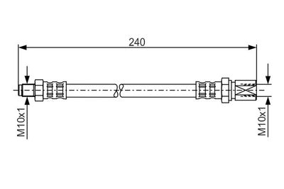 Тормозной шланг BOSCH 1 987 481 012 для FIAT 126