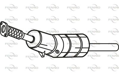 Filtr sadzy / filtr cząstek stałych, układ wydechowy FENNO P8863DPF