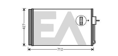 EACLIMA 30C54030 Радиатор кондиционера  для OPEL AMPERA (Опель Ампера)