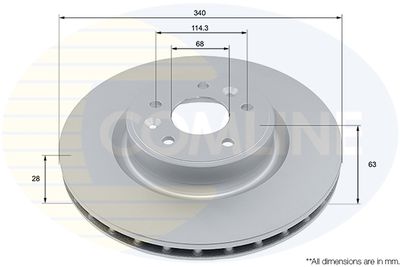 Tarcza hamulcowa COMLINE ADC2957V