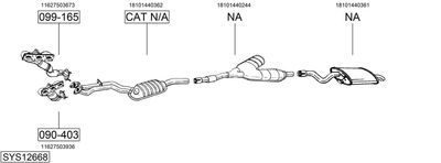 Изпускателна система BOSAL SYS12668