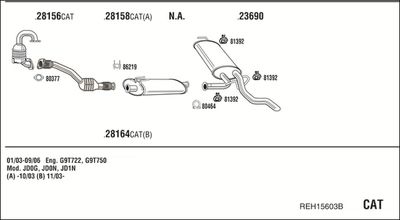 Układ wydechowy WALKER REH15603B