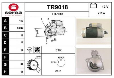STARTER SNRA TR9018