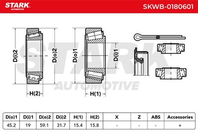 комплект колесен лагер STARK SKWB-0180601