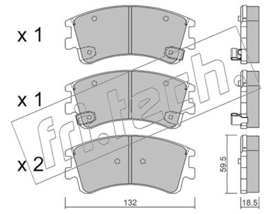 Sada brzdových destiček, kotoučová brzda fri.tech. 492.0