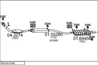 Układ wydechowy MTS PEUG57529A059953