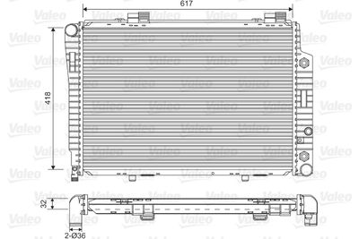 Радиатор, охлаждение двигателя VALEO 731805 для MERCEDES-BENZ CLK