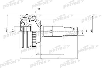 PATRON PCV2131 ШРУС  для TOYOTA MR2 (Тойота Мр2)