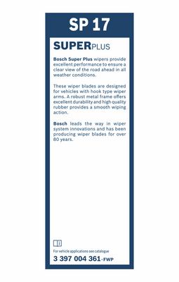 Wiper Blade BOSCH U1593080