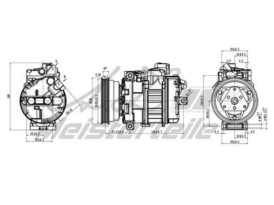 компресор, климатизация A.Z. Meisterteile AZMT-45-041-1136