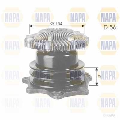 Water Pump, engine cooling NAPA NWP1379