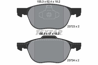 Комплект тормозных колодок, дисковый тормоз TEXTAR 2372381 для VOLVO V50